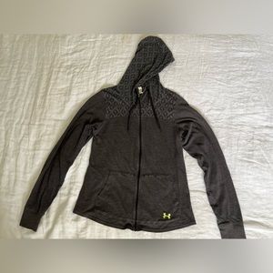 Under Armour All Season Gear Full Zip Fitted Hoodie Gray Large.